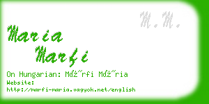 maria marfi business card